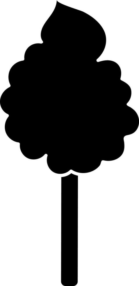 ilustración de negro caramelo seda floja icono. vector