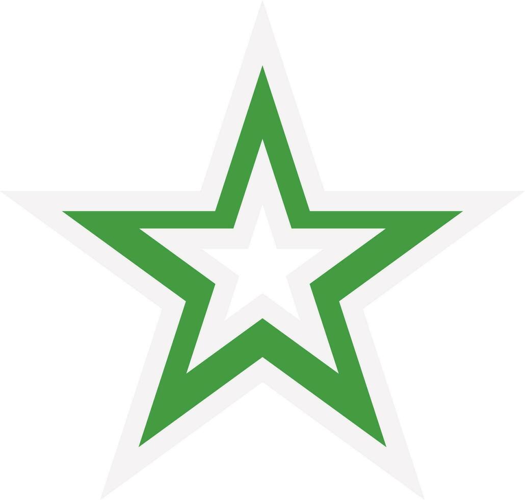 ilustración de estrella icono en verde color. vector