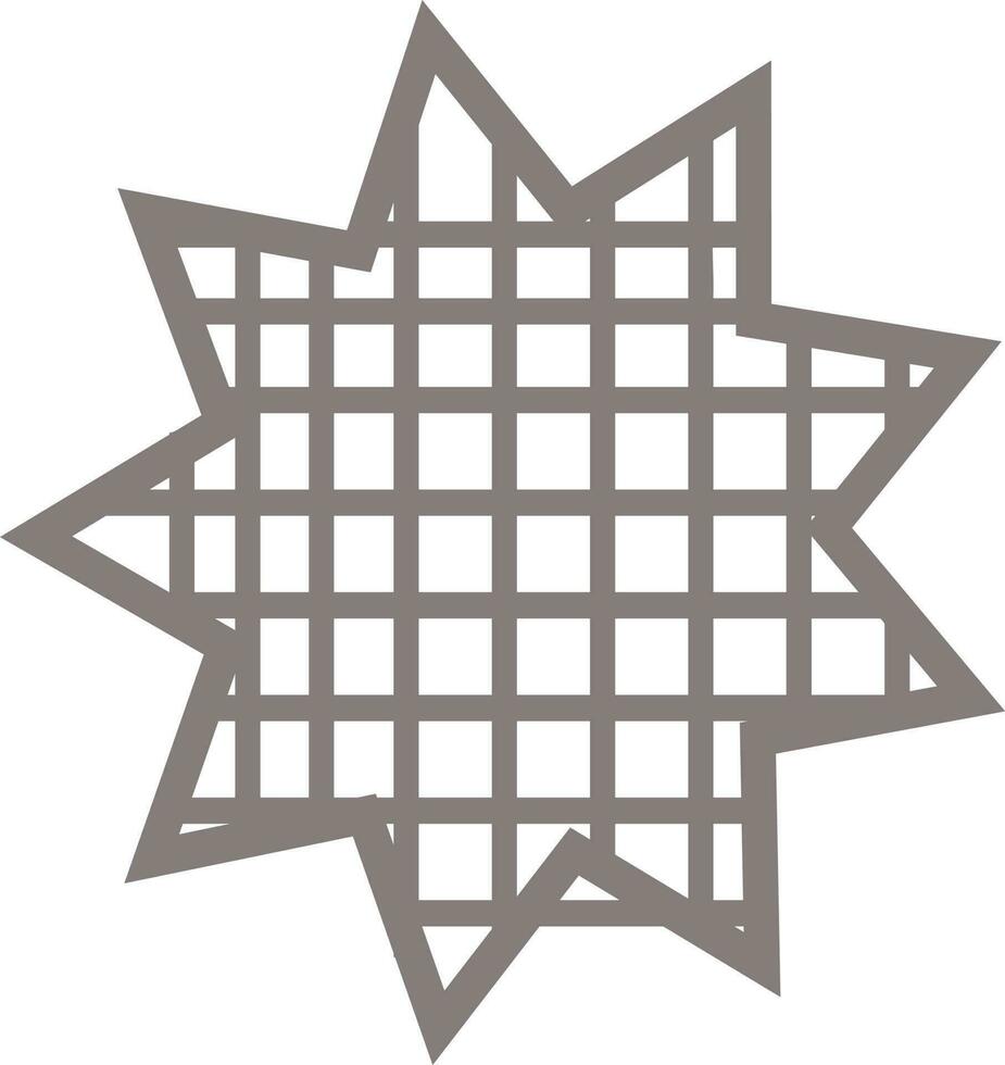 creativo plano estrella en gris color. vector