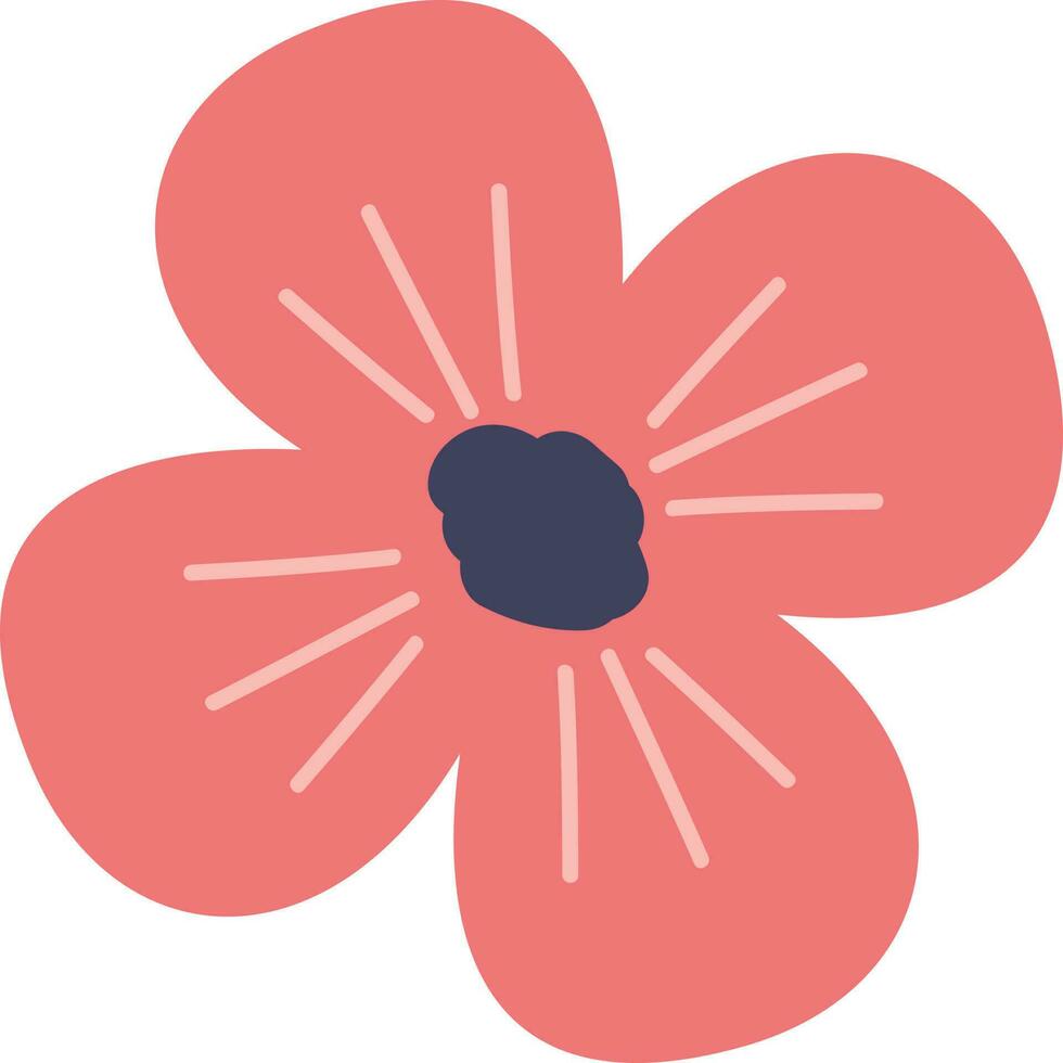 Flat illustration of flower icon. vector