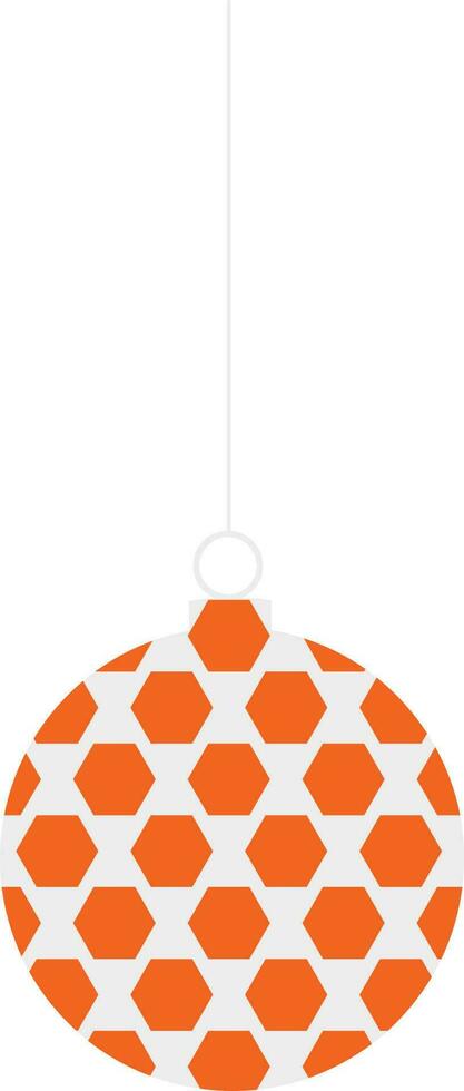 Orange color Christmas ball icon. vector