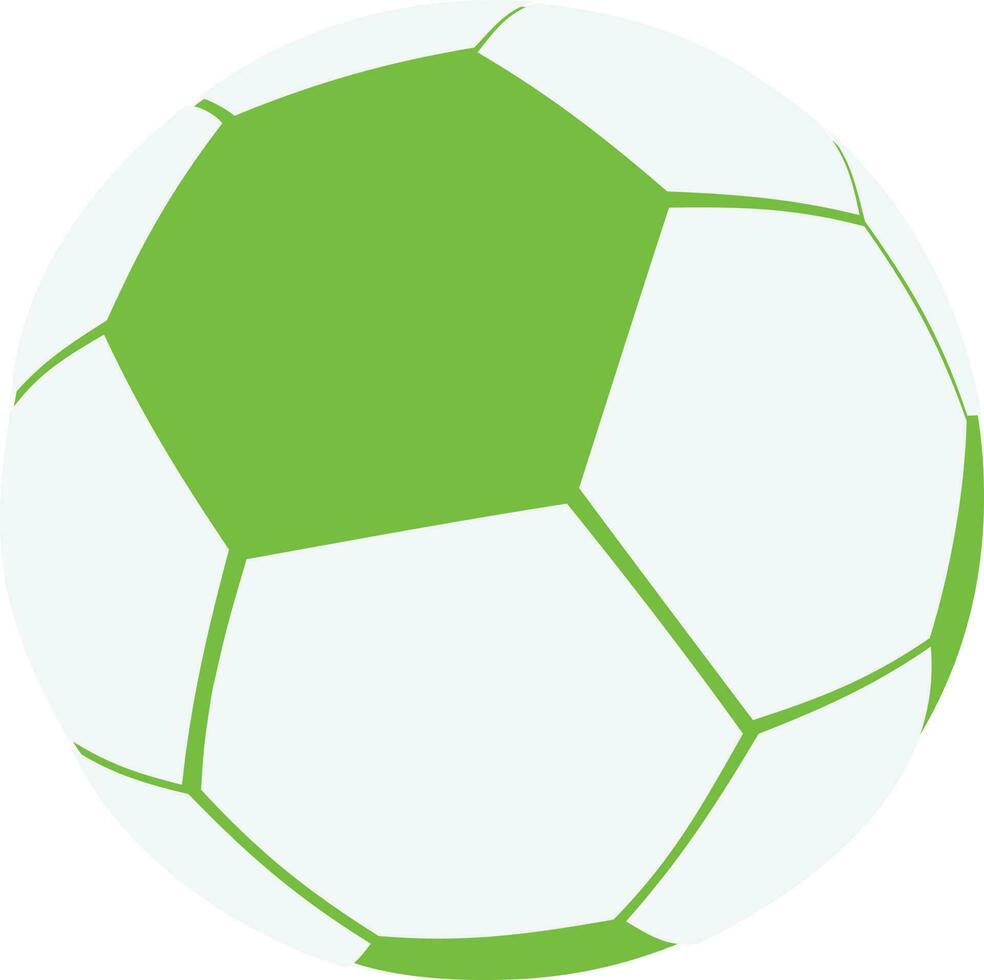 Green and white soccer ball icon. vector