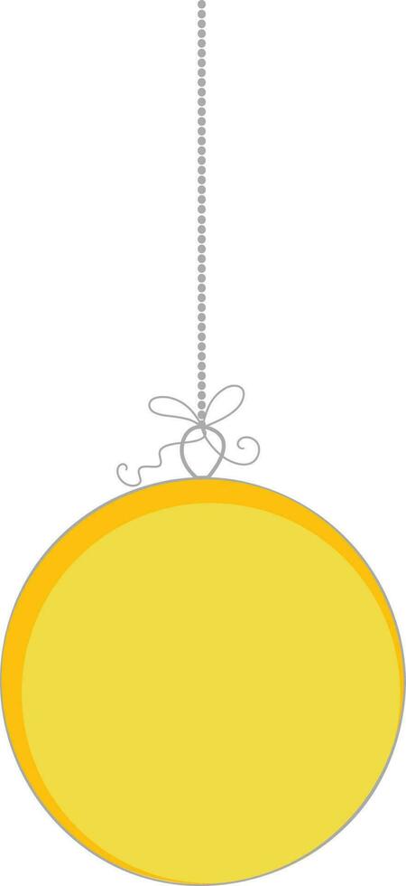 Flat style hanging Christmas ball. vector