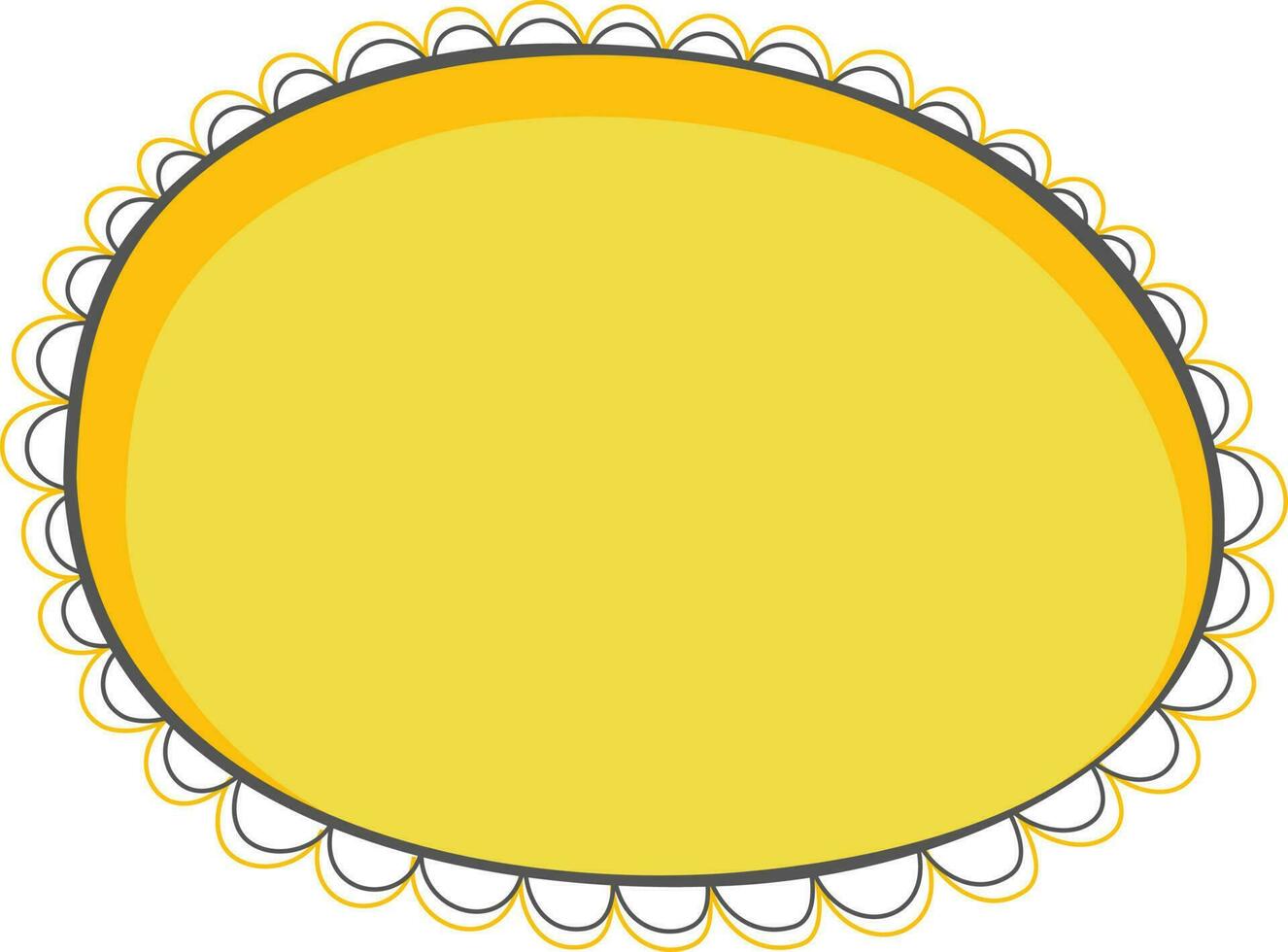 Doodle style blank sticker, tag or label. vector