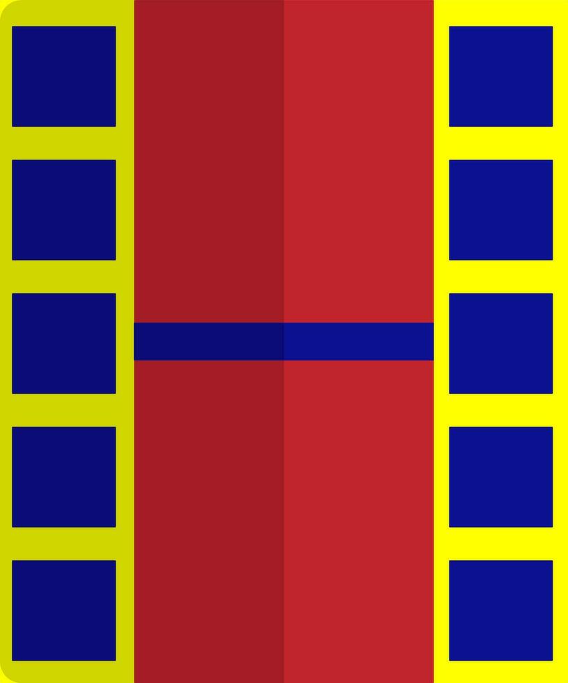 Film strip icon in flat style. vector