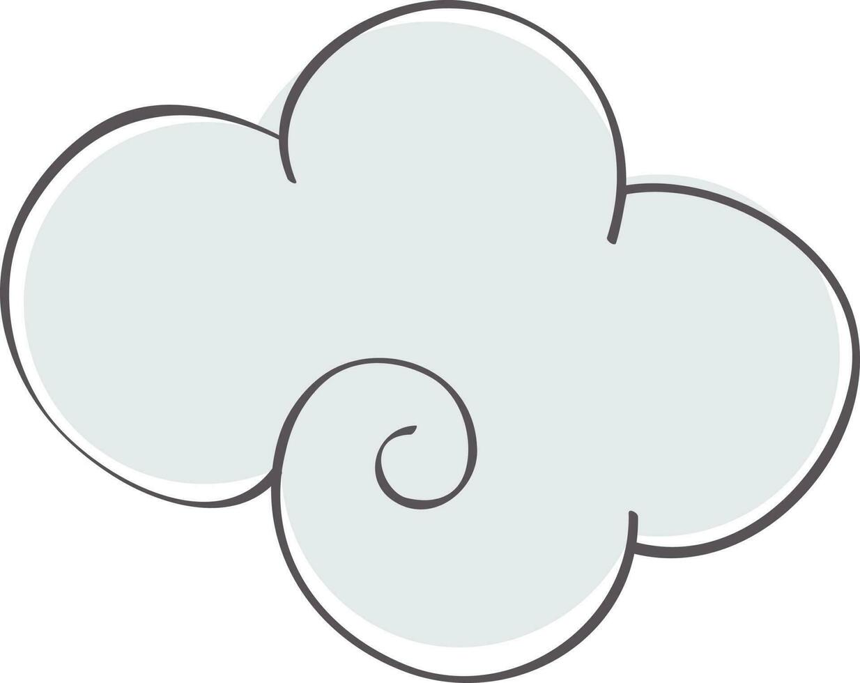 plano ilustración de nube. vector