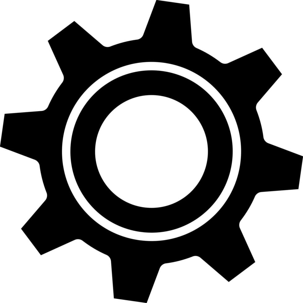 aislado rueda dentada icono o símbolo. vector