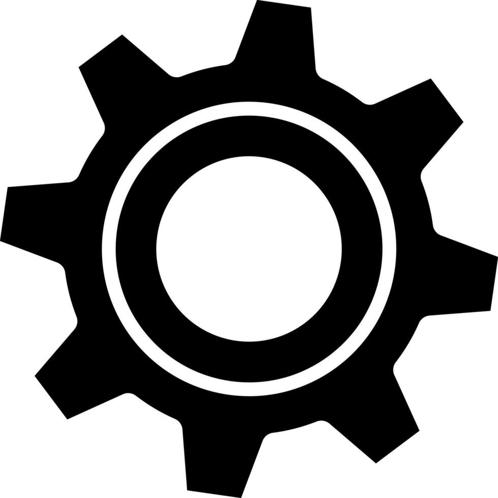 Isolated cogwheel icon or symbol. vector