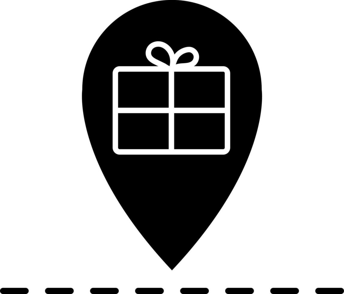 Gift shop location icon or symbol. vector