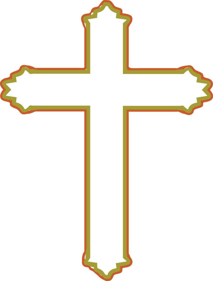 Christian cross symbol or icon. vector
