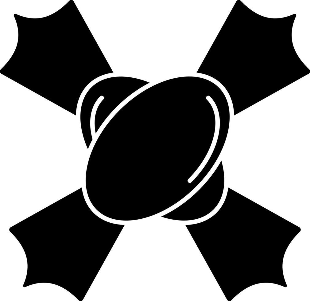 Holly berries icon in Black and White color. vector