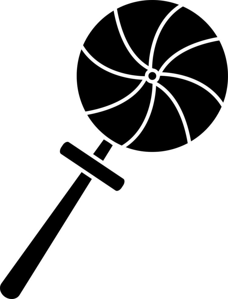 Isolated lollipop icon in Black and White color. vector