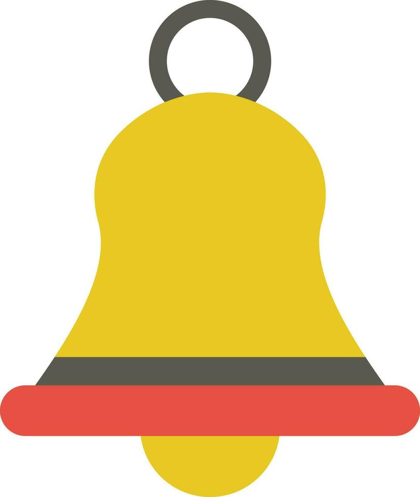 Flat illustration of a jingle bell. vector