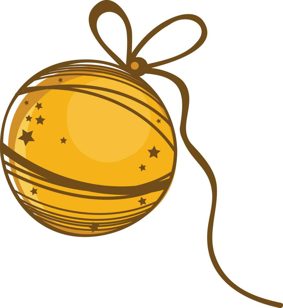 Stars decorated christmas ball. vector