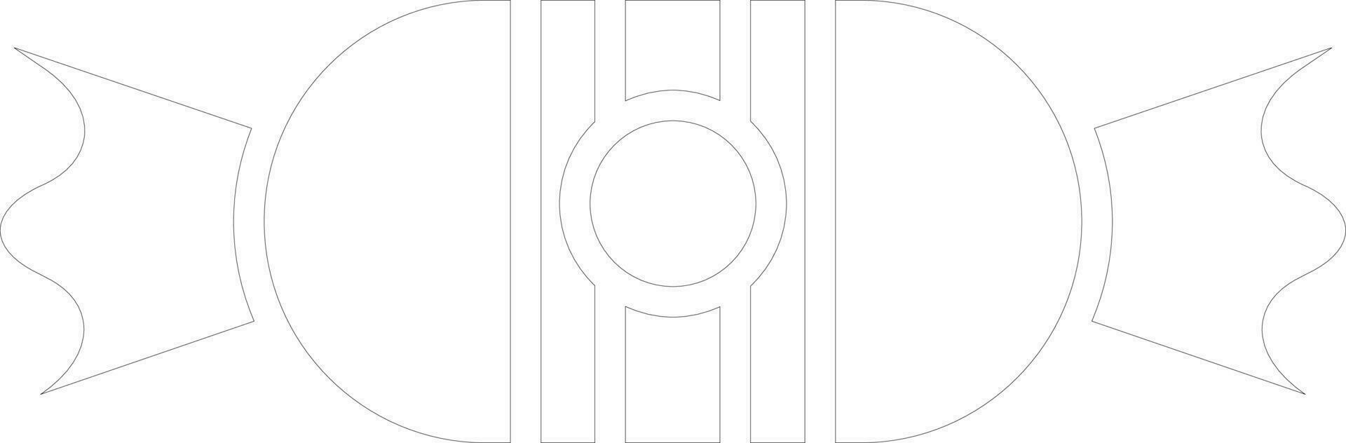 Candy in black and white color. vector