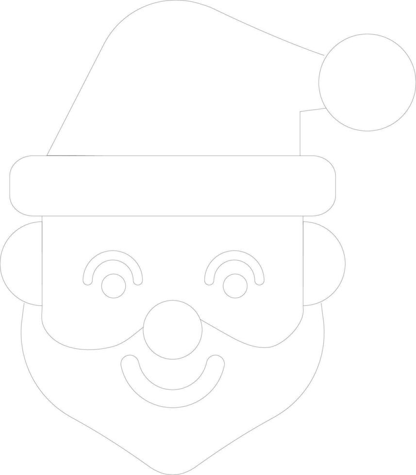 Character of man wearing santa hat. vector