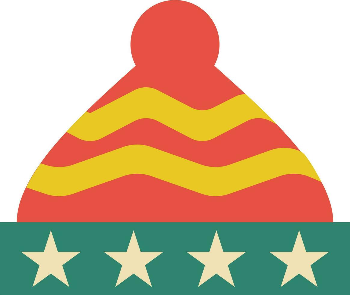 Colorful icon of Santa cap. vector
