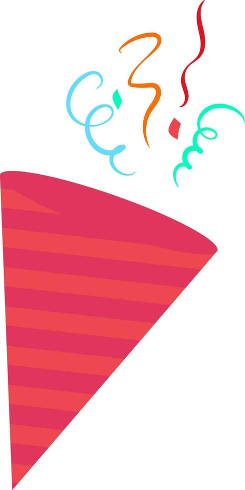 Vector party popper isolated icon.