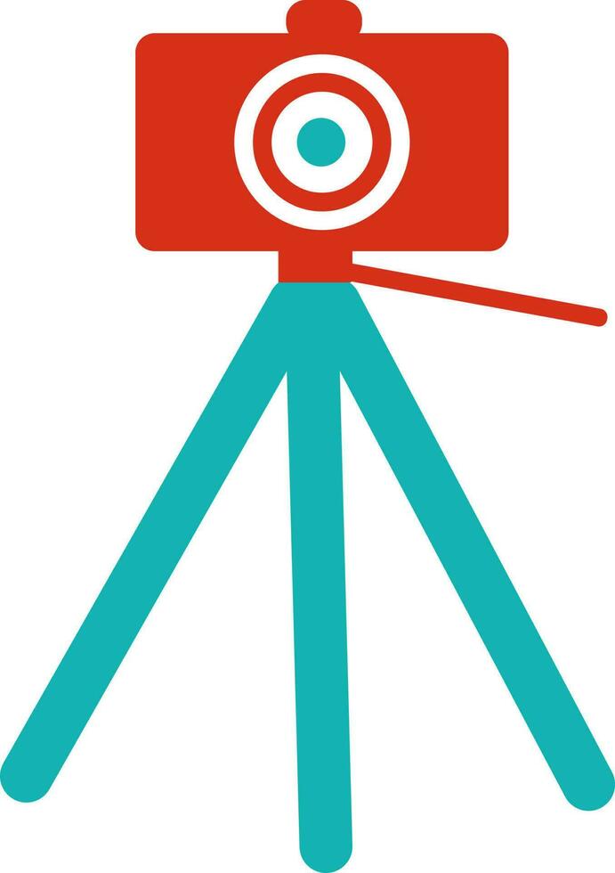 vídeo cámara icono con estar para cinematografía concepto. vector
