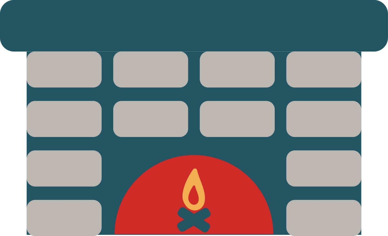Fireplace icon design house warm. vector