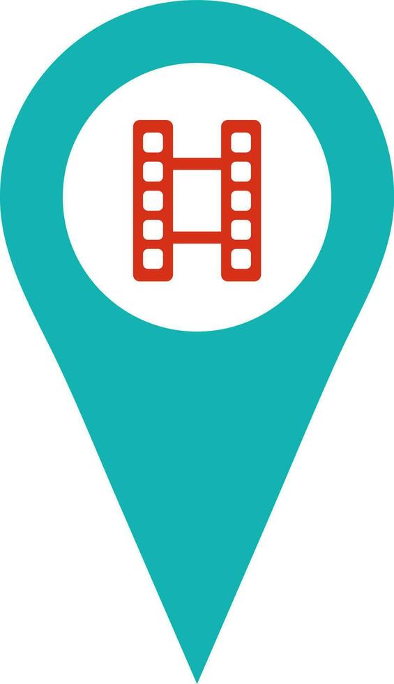 Studio or Theater location icon in flat style. vector