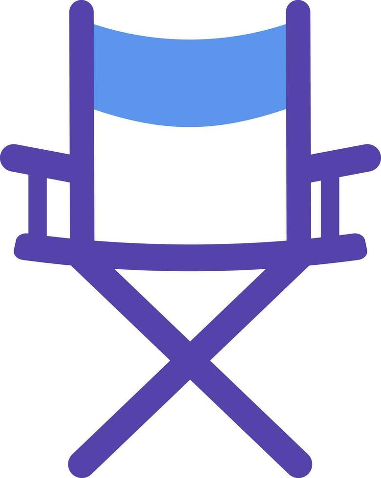Director chair icon for sitting in isolated. vector