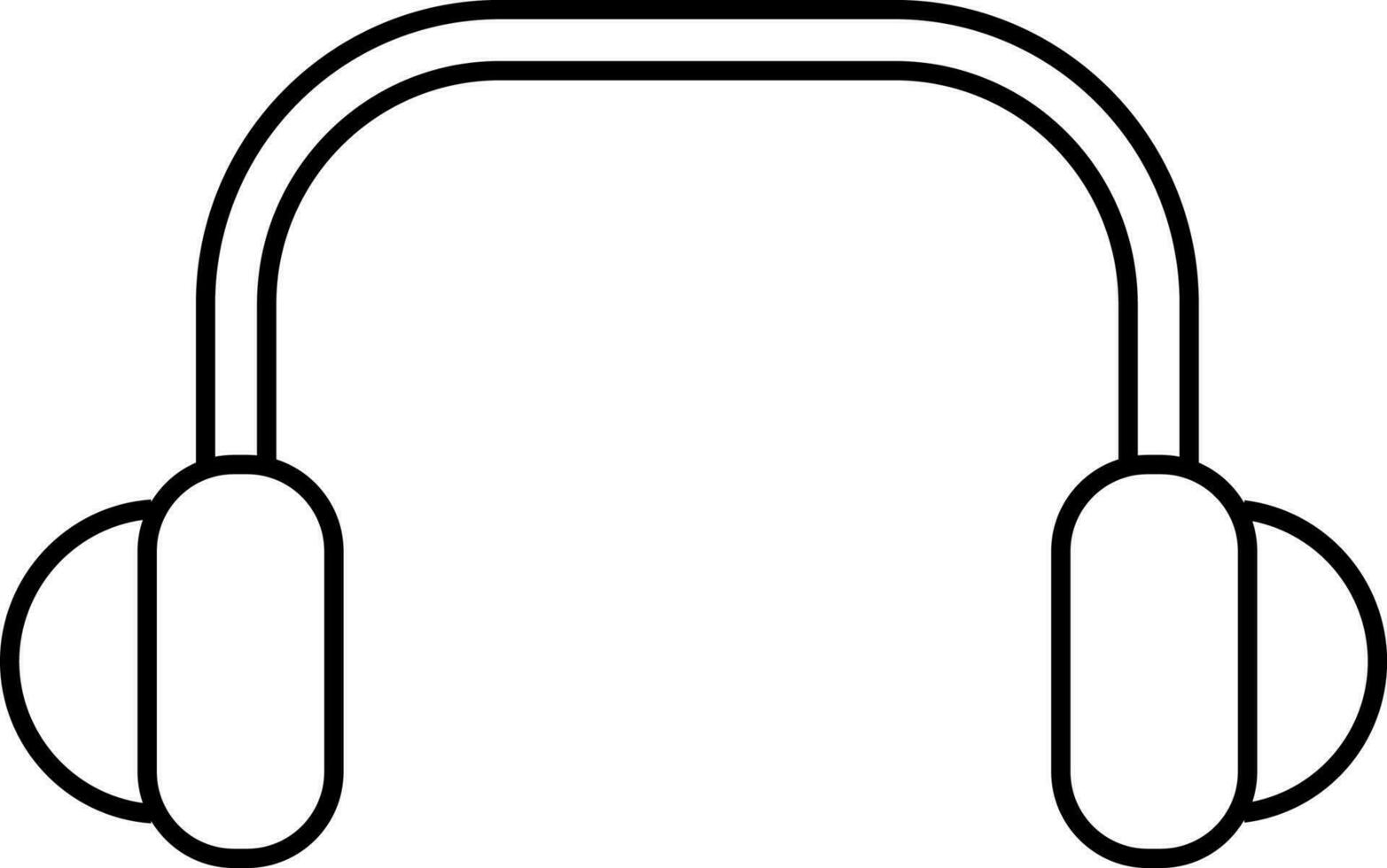 Isolated line stroke icon of Headphone. vector