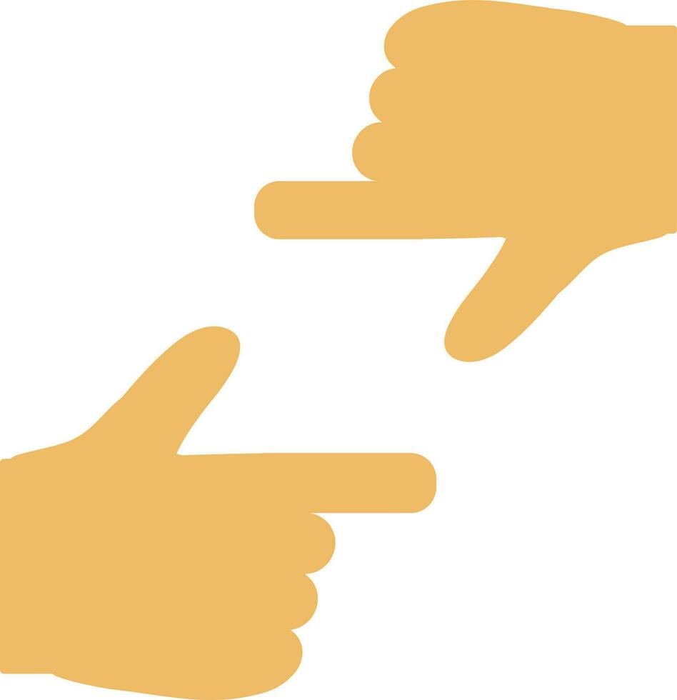 Monochrome icon of Capturing or framing hand gesture. vector