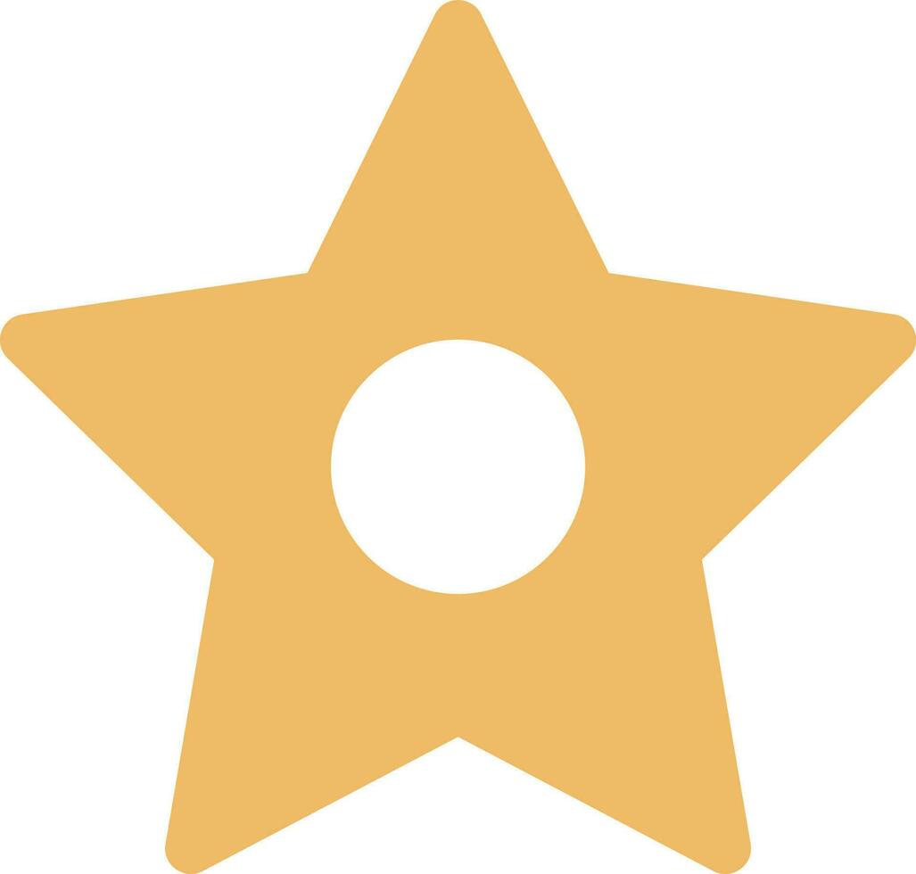 Walk of Fame star icon in yellow color. vector