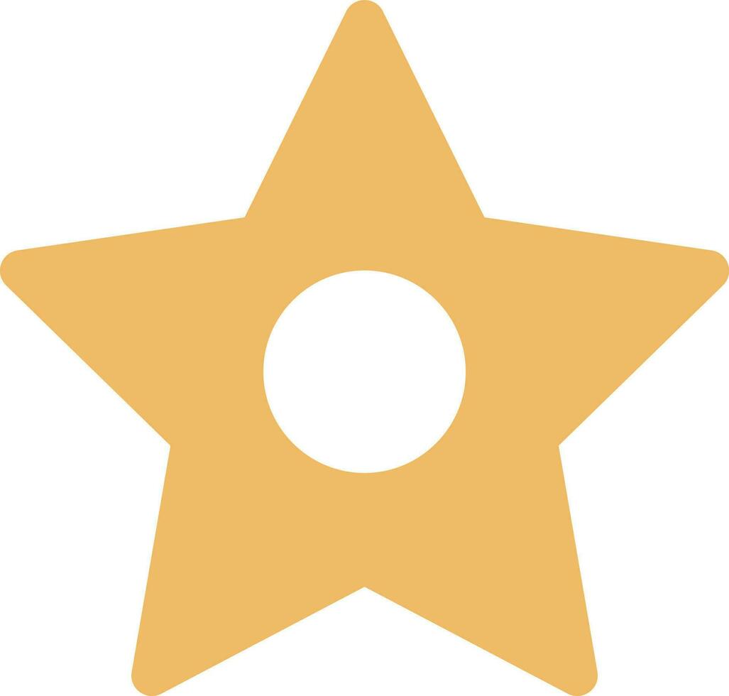 Walk of Fame star icon in yellow color. vector