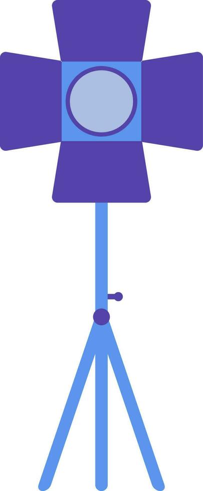 Focus light icon with stand for shout concept. vector