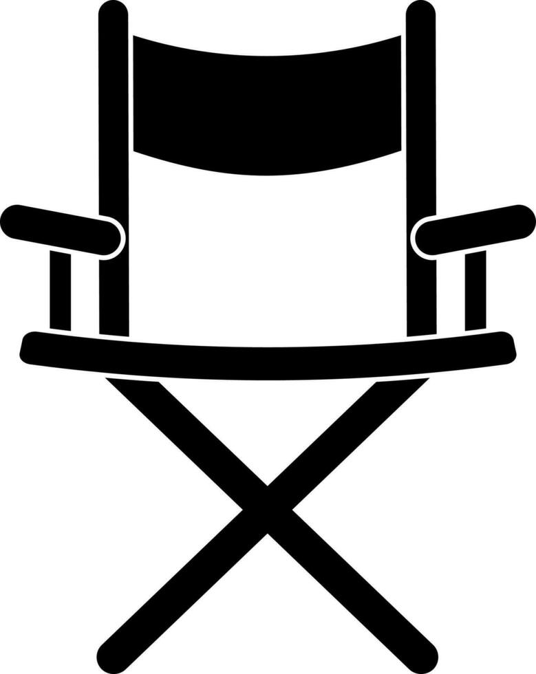 Director chair icon for sitting in isolated. vector