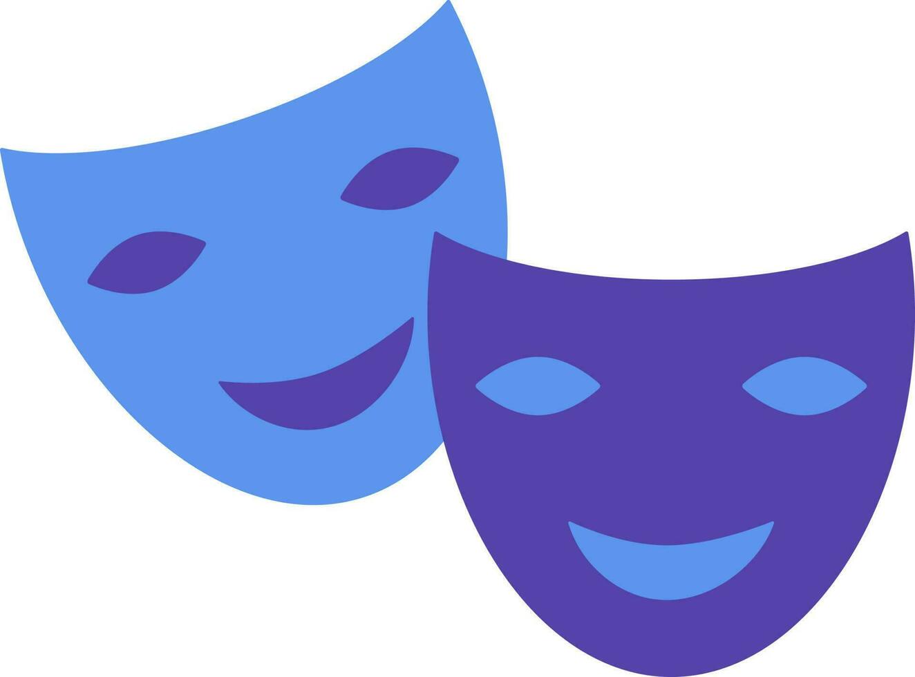 Illustration of emotion mask icon. vector