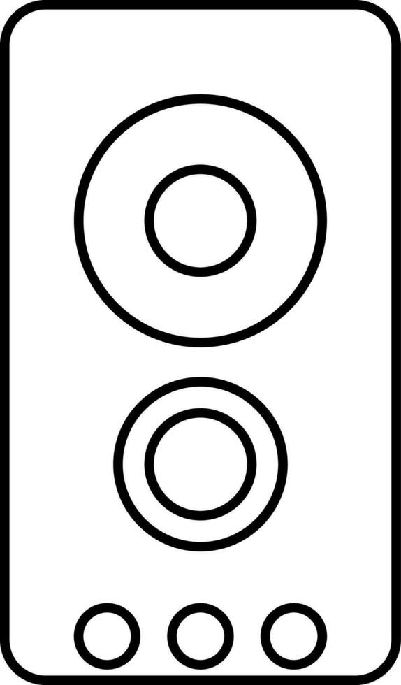 Speaker icon isolated in line art. vector