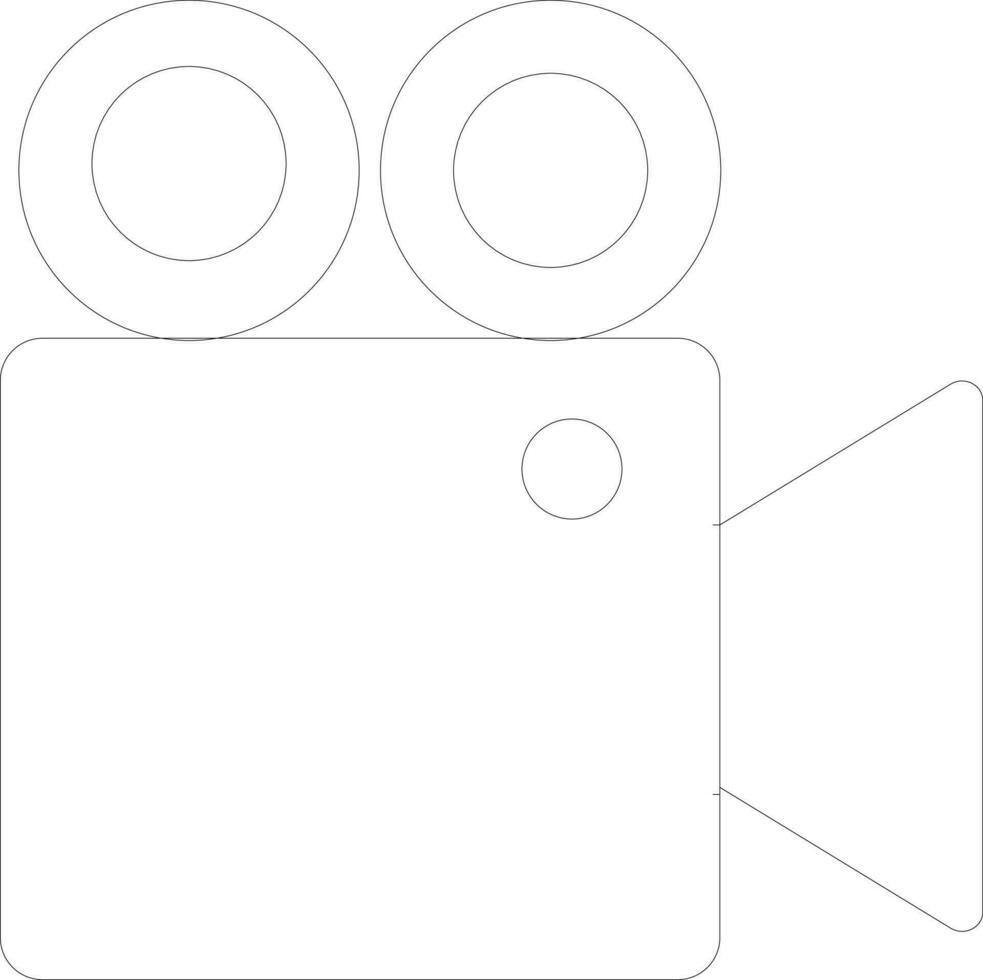 Video camera icon made with line art. vector