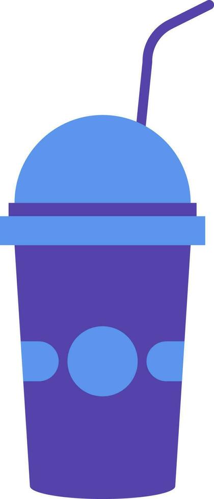 Plastic bottle icon with pipe for drink concept. vector