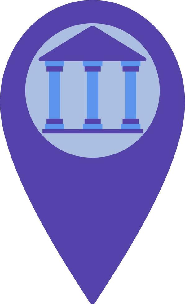 Map pin icon for cinema hall. vector