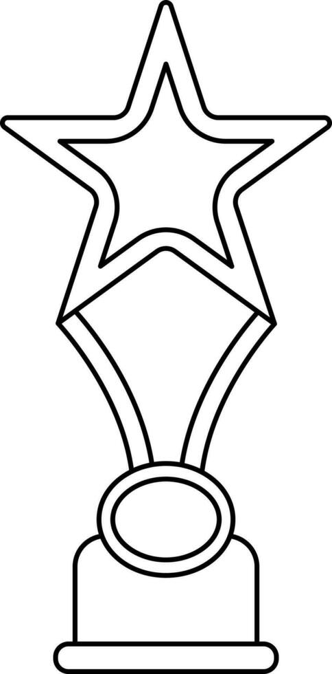 Icon of award in cinema industry. vector
