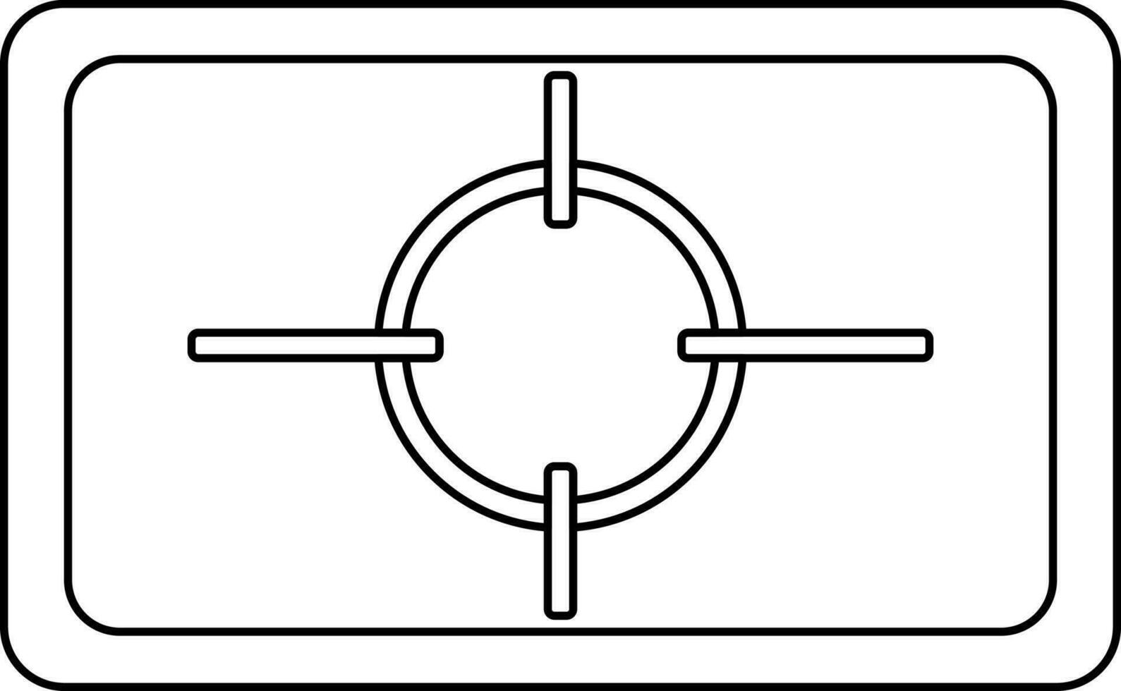 Target icon sign for shooting in stroke. vector