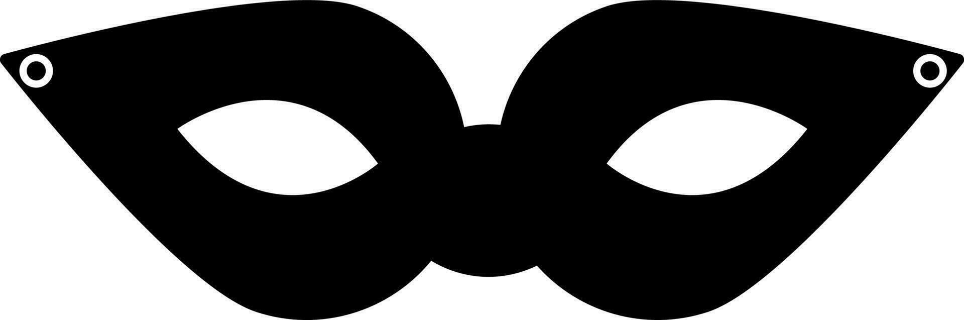 Eye mask icon in black for fashion. vector