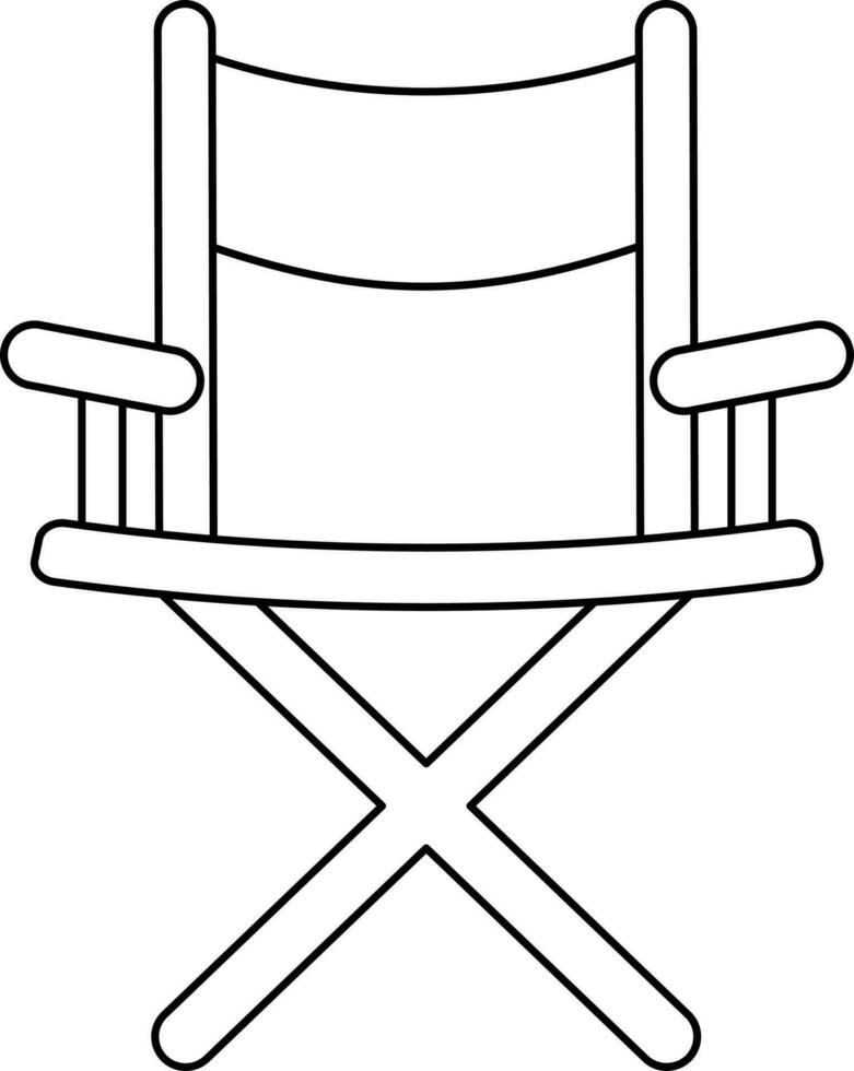 Director chair icon for sitting in isolated. vector