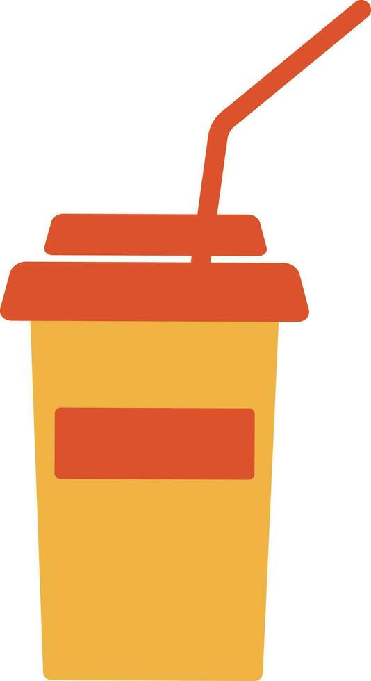 Illustration of cola icon for drink in cinema with color. vector
