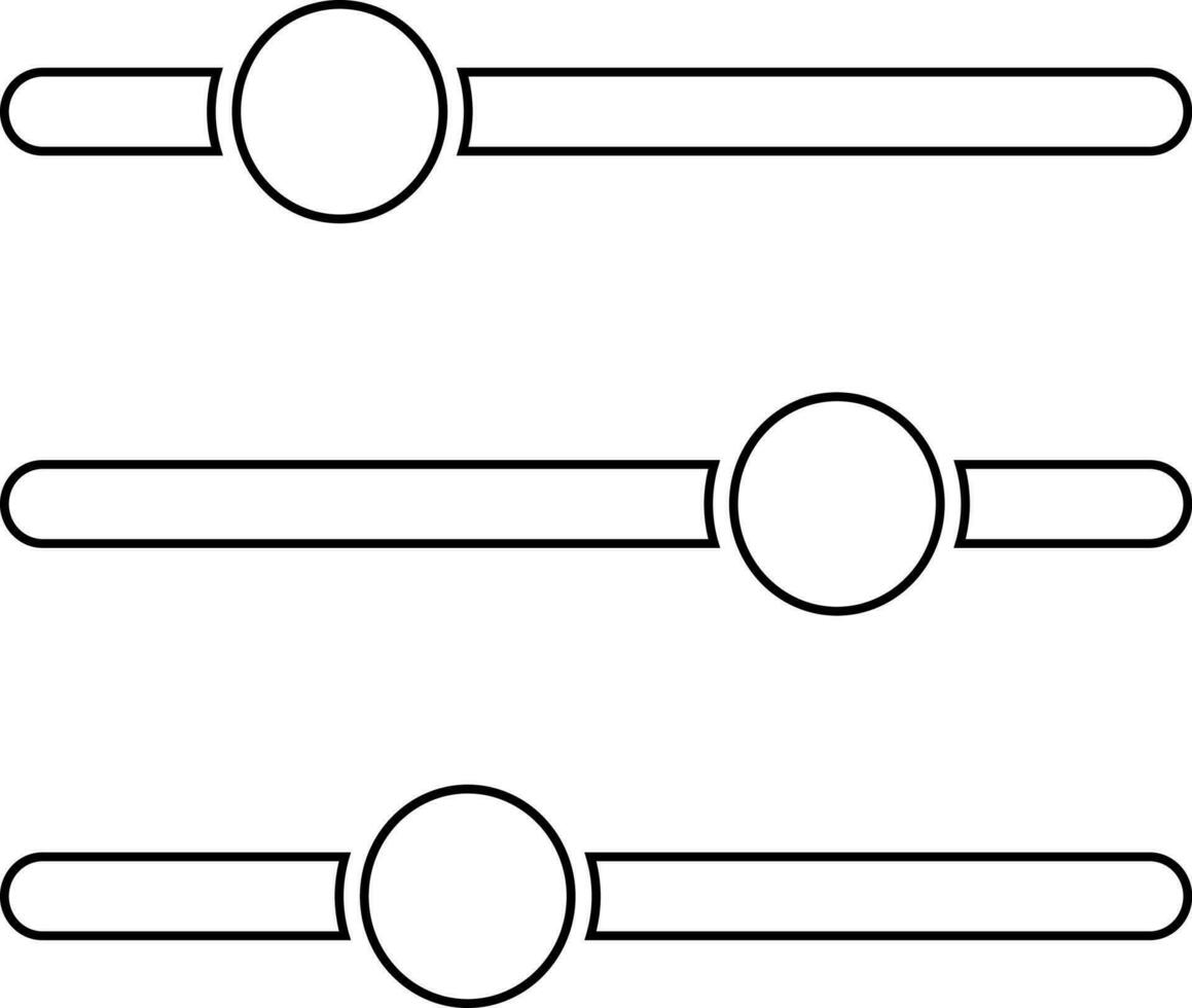 Filter control setting minimal icon in stroke. vector