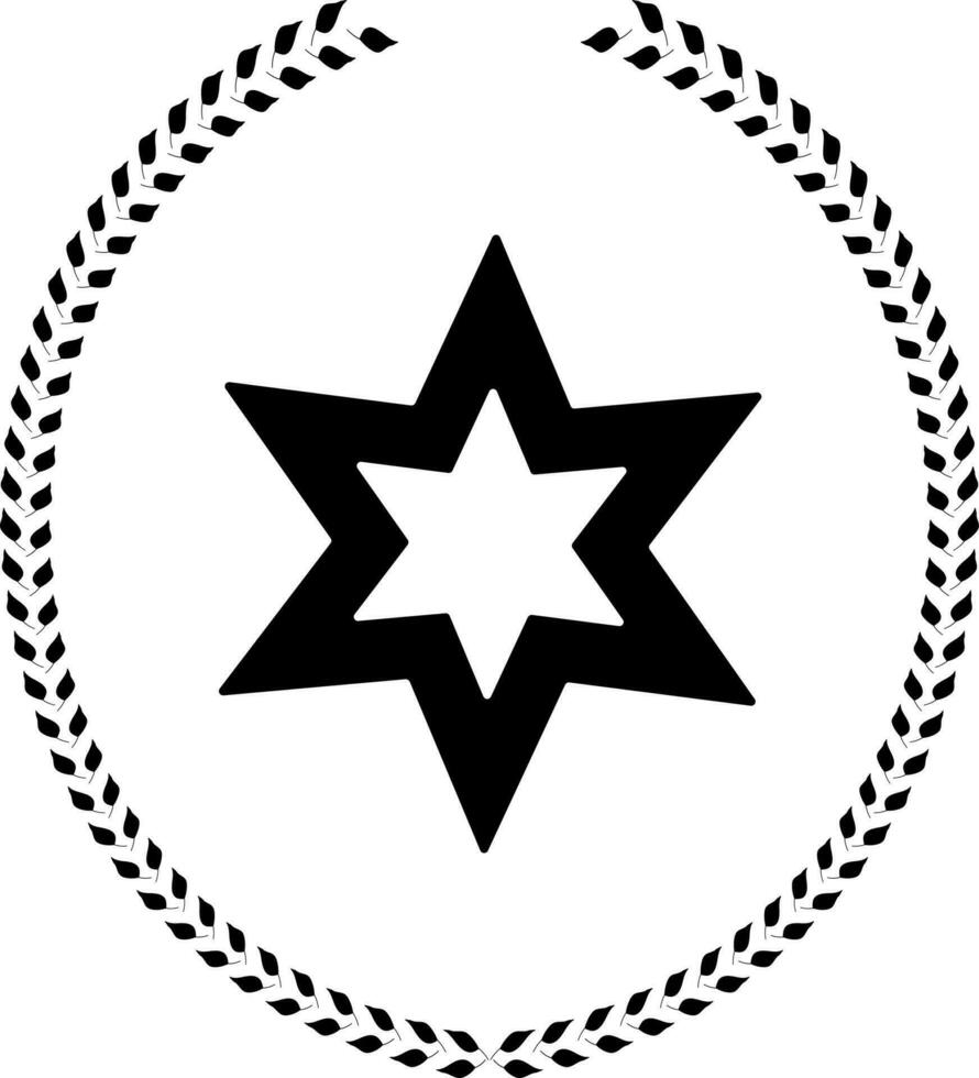 Film star icon with circular style for cinema concept. vector