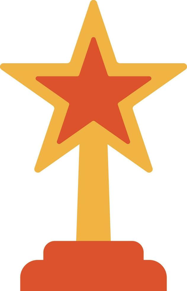 Illustration of award icon in color for cinema. vector