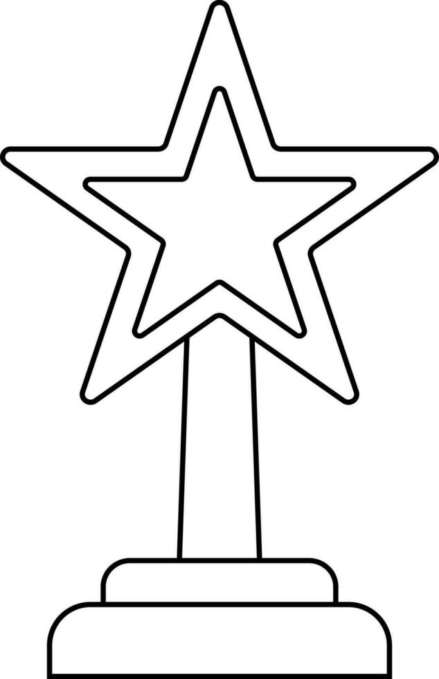 Illustration of award icon in stroke for cinema. vector