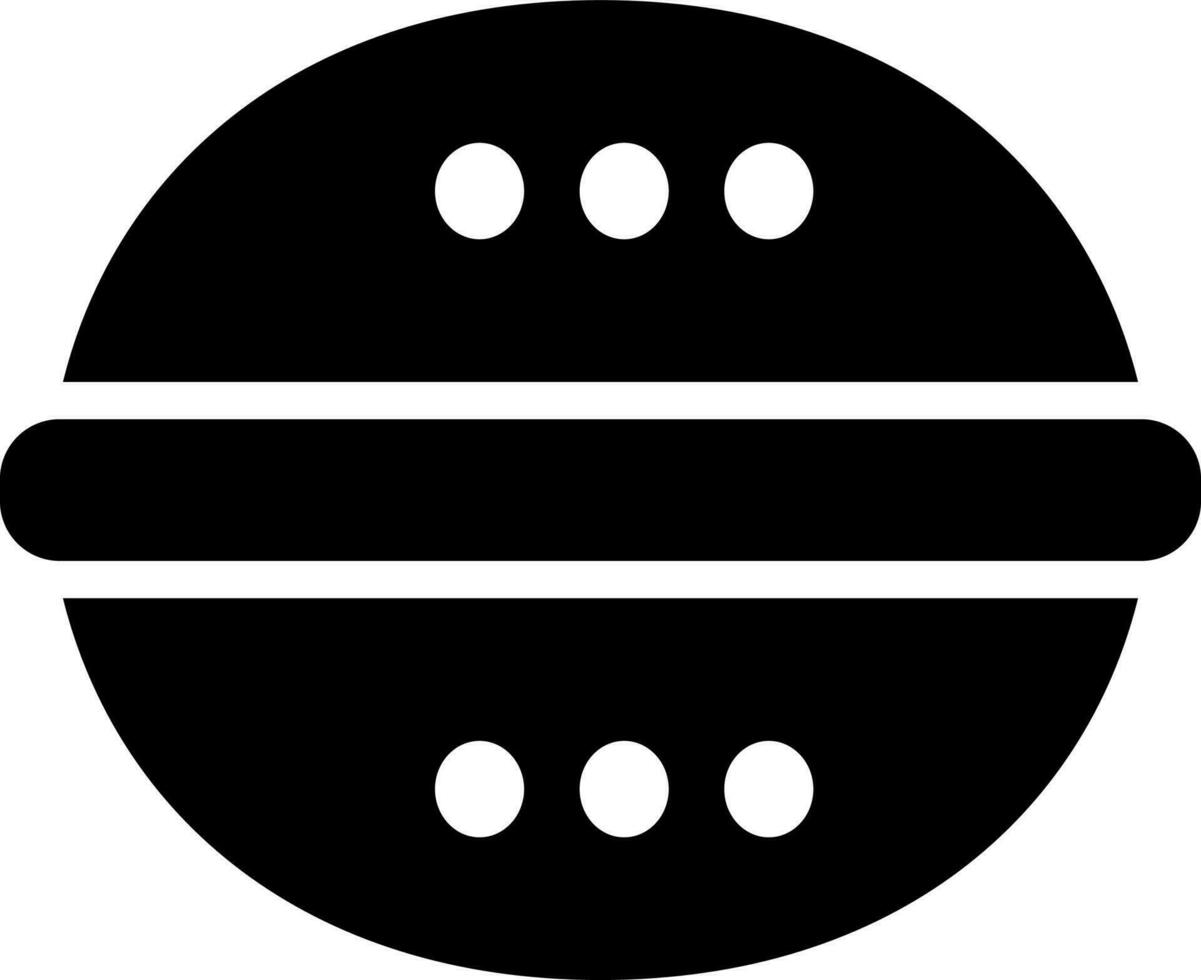 vector firmar o símbolo de hamburguesa en negro y blanco color.