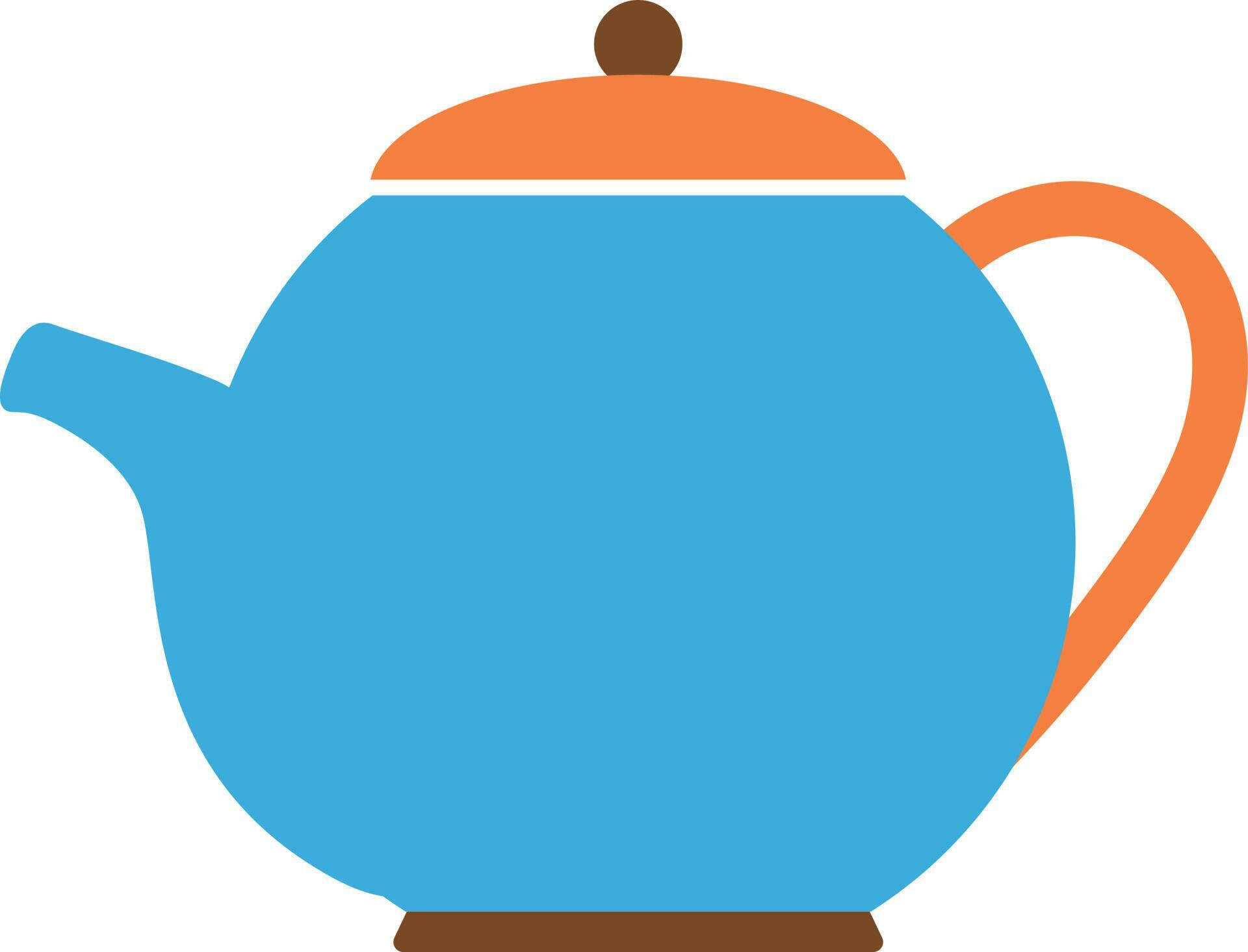 Kettle made by blue and orange color. 24289092 Vector Art at Vecteezy