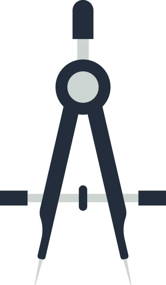 Creative icon for geometric element is compass. vector
