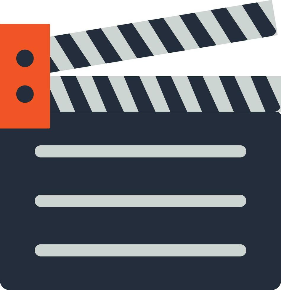 Realistic clapper icon for shot concept. vector